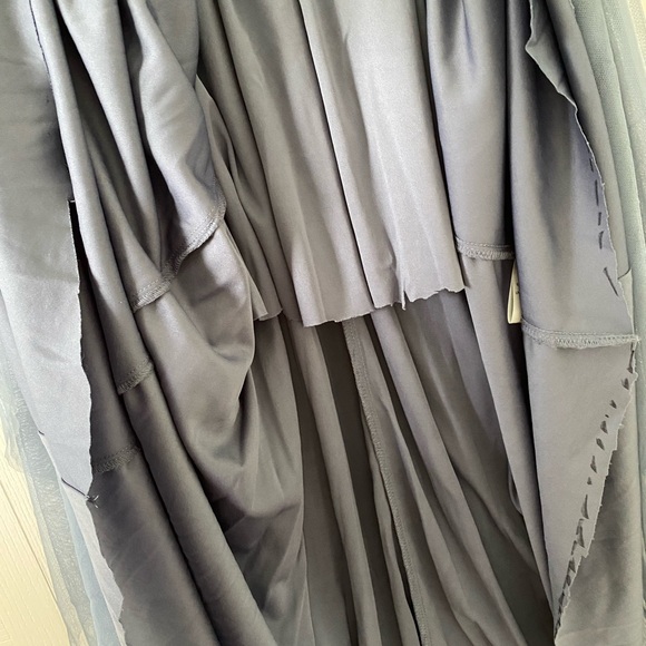 Windsor Blue Mesh Corset Prom Dress - Picture 8 of 12